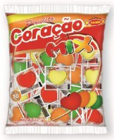 Pirulito Coração Mix 22x50u